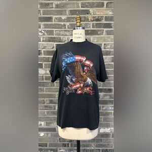 Vintage 1992 American Biker T-Shirt CMJ Marketing Eagle Graphic